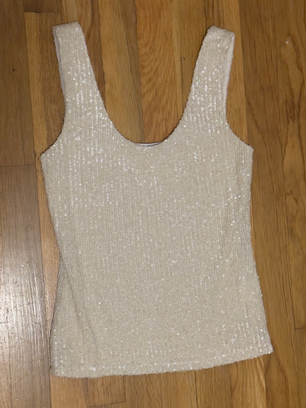 Sophie Rue Cream Sequin Tank Top